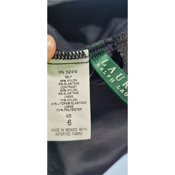 Lauren Ralph Lauren Women's One piece Swimsuit Sz 6 Color Black - Picture 8 of 8